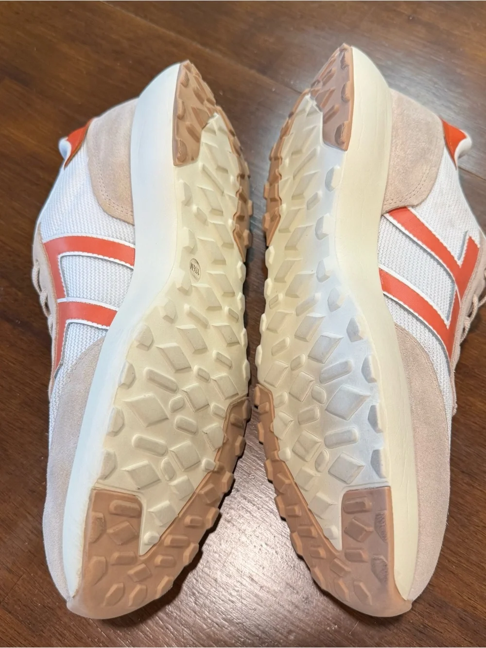 Le Tigre Racer 77 Retro Style Sneakers in Beige and Coral TM-Baxter 11.5 Mens